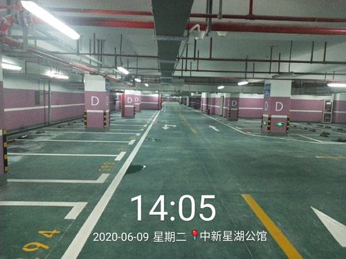 飛揚(yáng)停車(chē)場(chǎng)劃線(xiàn)項(xiàng)目星湖公館順利完工